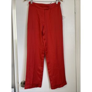 Officine Generale Sz 34 Vera Pants Red Women's Straight-Leg Pants NWT